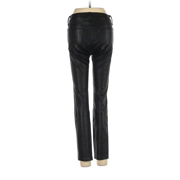 Rag & Bone Lamb Leather Skinny Jeans sz 25 Washed Black $1000 - Picture 6 of 11